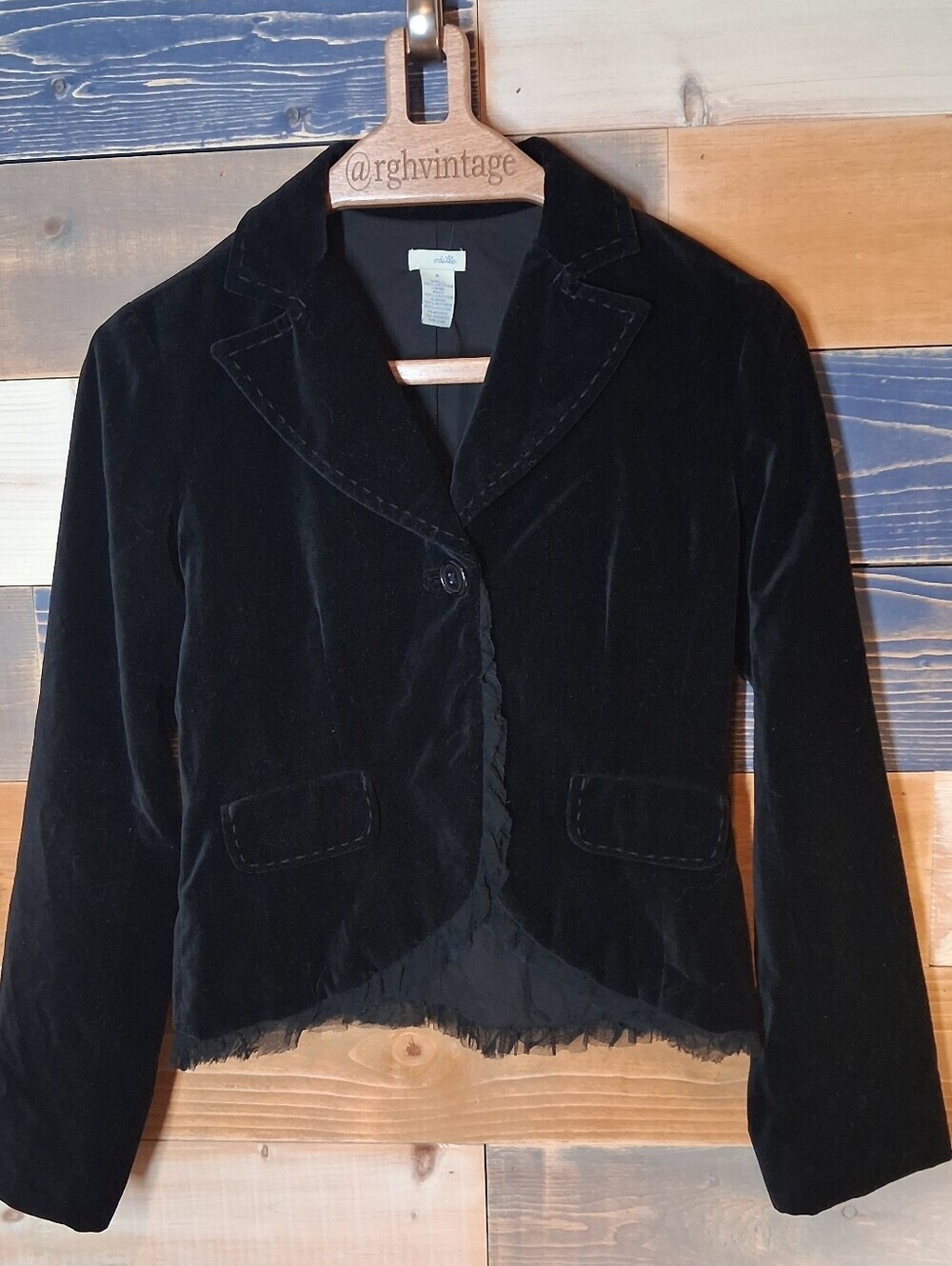 Odille Velvet Jacket 4 Black Y2K